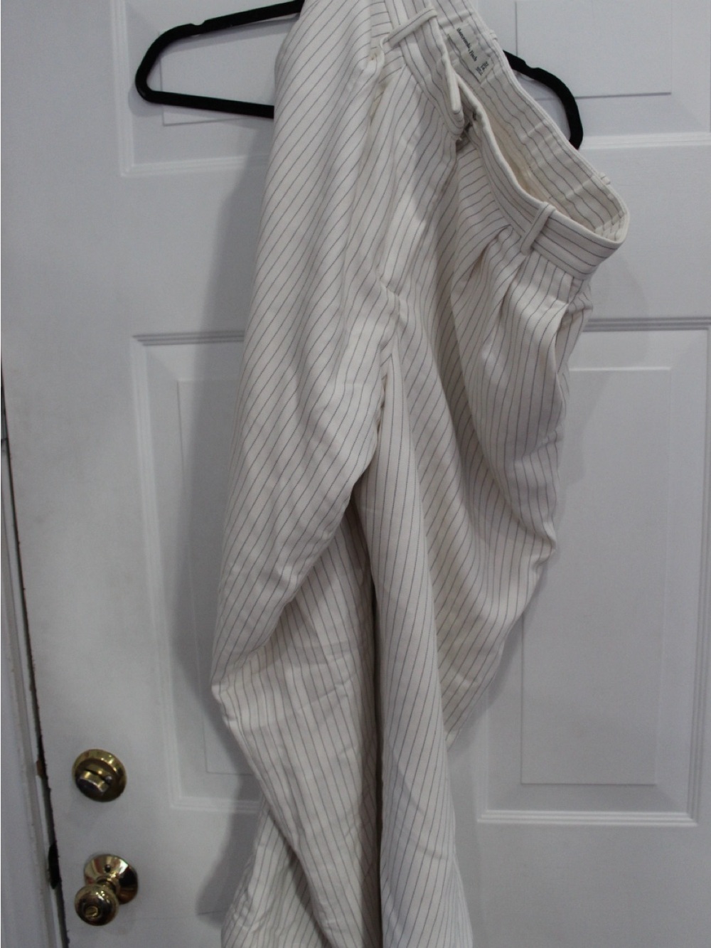 Abercrombie & Fitch Cream Pinstripe Dress Pants